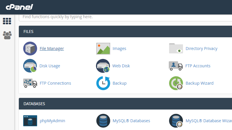 cPanel File Manager 1